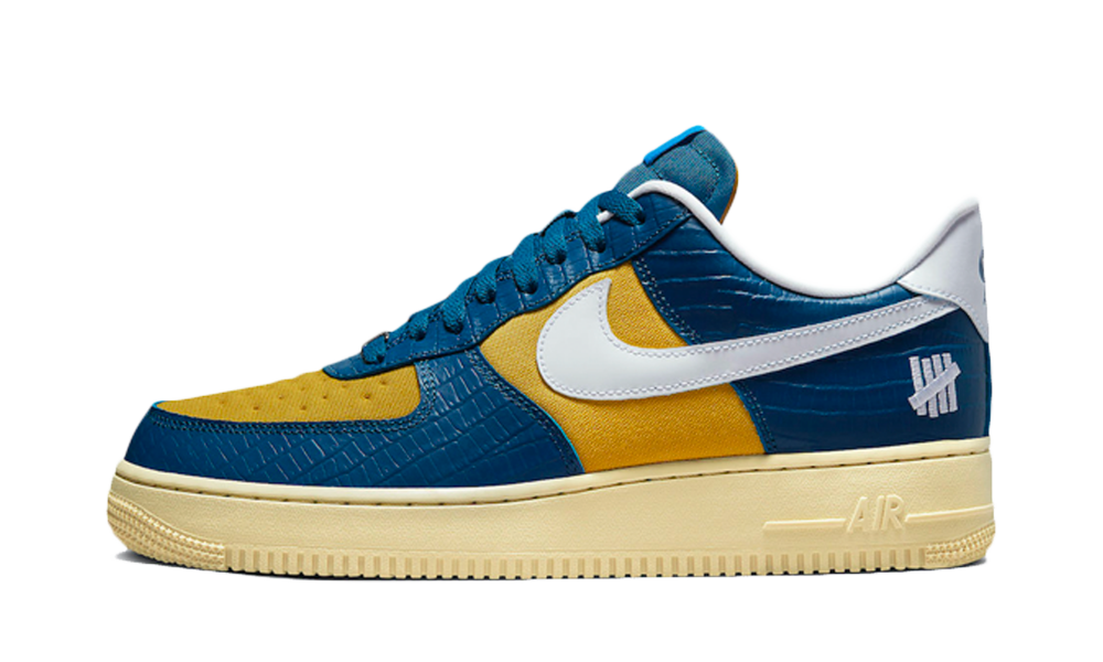 Air Force 1 Low SP Undefeated 5 On It Blue Yellow Croc